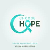 Cervical Cancer Fighters Unite Vector Background Awareness Posters