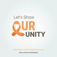 diseño un curar. vector antecedentes piel cáncer conciencia Campaña