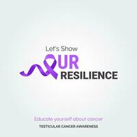 Shine Light on Testicular Resilience. Vector Background Art