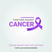 Brighten the Path. Testicular Cancer Vector Background