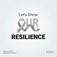 Radiate Resilience with an Empowering Background Brain Cancer vector