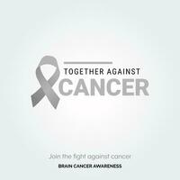 Resilience Illustrated. Hopeful Background Brain Cancer vector