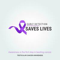 Artistic Hope. Testicular Cancer Awareness Initiative vector