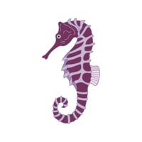 Cartoon Vector illustration seahorses icon Isolated on White Background