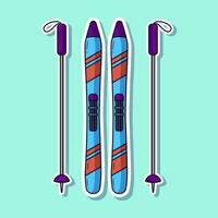 Winter sports competition element cartoon, vector illustration sticker. Vector eps 10