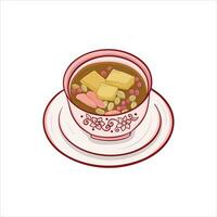 Indonesian Traditional Dessert Illustration Vector