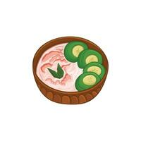 Indonesian Traditional Dessert Illustration Vector