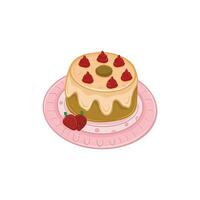 Sweet Cake Dessert Illustration Vector