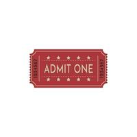 admit one ticket vector design logo template