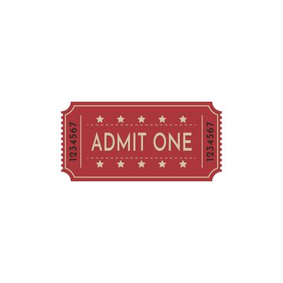 admit one ticket vector design logo template