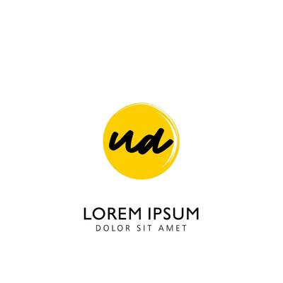 UA Initial Handwriting Circle Brush Template Design