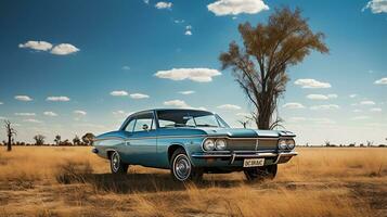 Photo of a Impala under Blue Sky. Generative AI