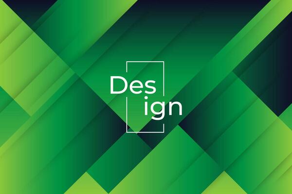 Green abstract background with geometric shapes gradient color