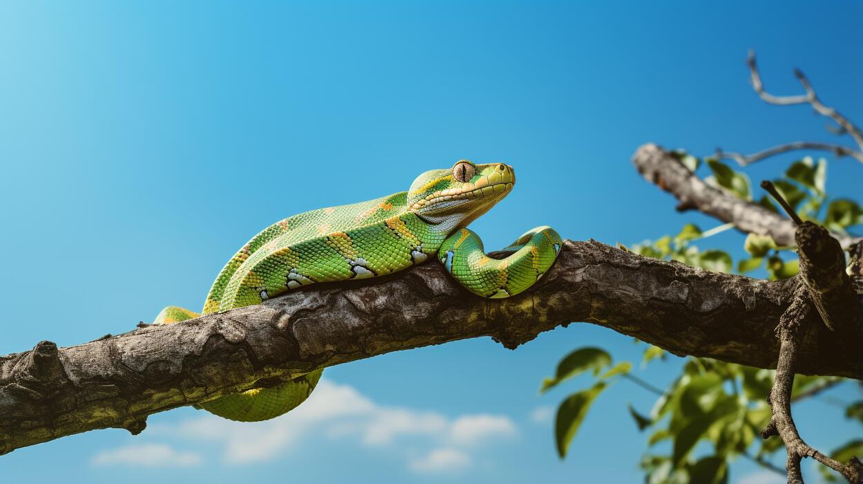 Green Tree Python Stock Photos, Images and Backgrounds for Free Download