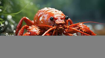 Close-up photo of a Yabby looking any direction. Generative AI