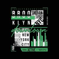 brooklyn text frame abstract graphic, typography vector, t shirt design illustration, good for ready print, and other use vector