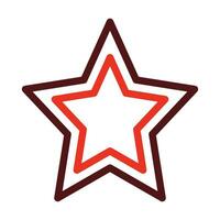 estrella vector grueso línea dos color íconos para personal y comercial usar.