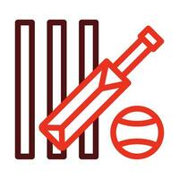 Cricket Vector Thick Line Two Color Icons For Personal And Commercial Use.