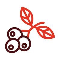 Huckleberry Vector Thick Line Two Color Icons For Personal And Commercial Use.