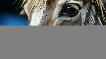 Close-up photo of a Zonkey looking any direction. Generative AI