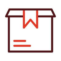 Delivery Box Vector Thick Line Two Color Icons For Personal And Commercial Use.