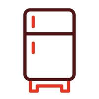 Fridge Vector Thick Line Two Color Icons For Personal And Commercial Use.