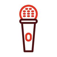 Mic Vector Thick Line Two Color Icons For Personal And Commercial Use.