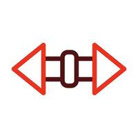 Left Right Vector Thick Line Two Color Icons For Personal And Commercial Use.
