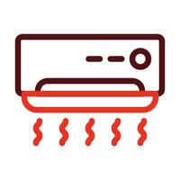 Air Conditioning Vector Thick Line Two Color Icons For Personal And Commercial Use.