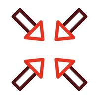 Minimize Vector Thick Line Two Color Icons For Personal And Commercial Use.