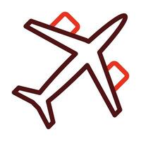 Toy Plane Vector Thick Line Two Color Icons For Personal And Commercial Use.