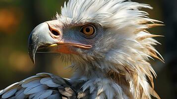 Close-up photo of a Vulture looking any direction. Generative AI