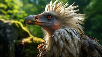 Close-up photo of a Vulture looking any direction. Generative AI