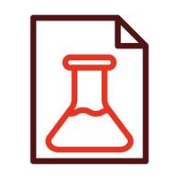 Science Report Vector Thick Line Two Color Icons For Personal And Commercial Use.