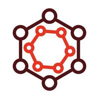 Hormone Vector Thick Line Two Color Icons For Personal And Commercial Use.
