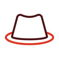 Detective Hat Vector Thick Line Two Color Icons For Personal And Commercial Use.