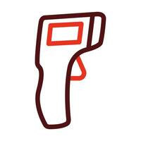 Thermometer gun Vector Thick Line Two Color Icons For Personal And Commercial Use.
