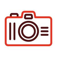 Photo Camera Vector Thick Line Two Color Icons For Personal And Commercial Use.