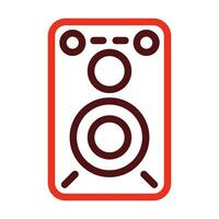 Speaker Vector Thick Line Two Color Icons For Personal And Commercial Use.