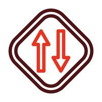 Two Way Vector Thick Line Two Color Icons For Personal And Commercial Use.