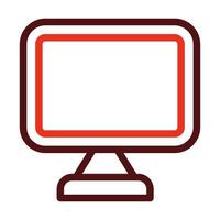 Tv Vector Thick Line Two Color Icons For Personal And Commercial Use.