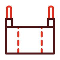 Capacitor Vector Thick Line Two Color Icons For Personal And Commercial Use.