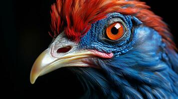 Close-up photo of a Pheasant looking any direction. Generative AI