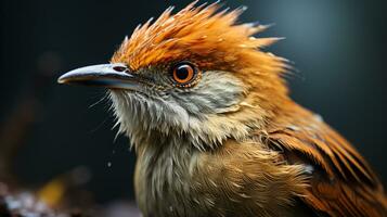 Close-up photo of a Nightingale looking any direction. Generative AI