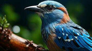 Close-up photo of a Jay looking any direction. Generative AI