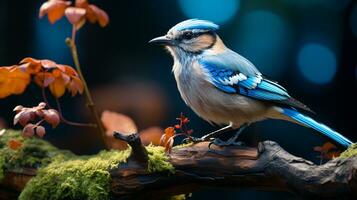 Close-up photo of a Jay looking any direction. Generative AI