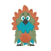 A pretty bird with vivid and happy colors Vector Illustration
