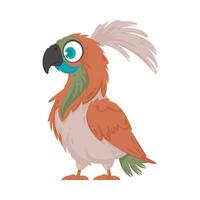 un bonito pájaro con vibrante y contento colores vector ilustración