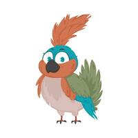 un bonito pájaro con vibrante y contento colores vector ilustración