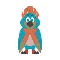 un bonito pájaro con vívido y contento colores vector ilustración